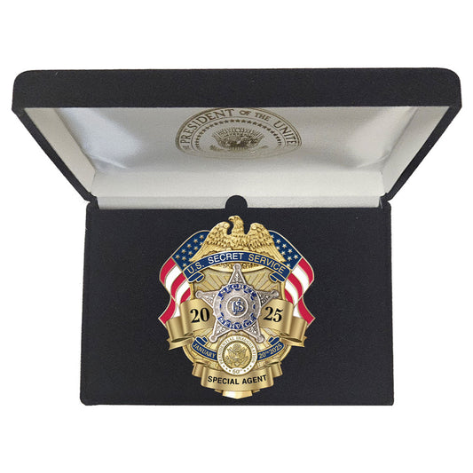 USSS Employee Recreation Association 60th Presidential Inauguration Badge in Presentation Case